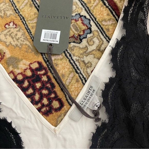 All saints Celeste Cream Satin Dress NWT - Picture 8 of 13